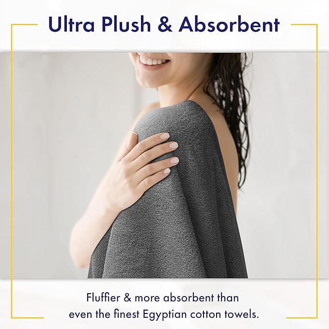 Alusa Home Ultra Soft & Plush Viscose from Bamboo Bath Sheets - Image 3