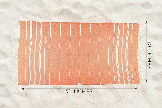 Ray Silver Turkish Beach Towel – 100% Cotton 40x71 Quick Dry Oversized Sand - Image 6
