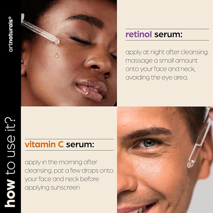 Vitamin C Serum Skin Care 2-Piece Set: Includes Retinol – Anti-Aging, Skin - Image 5