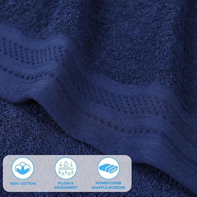 Superior Honeycomb Cotton Medium Weight Towels, - Image 5