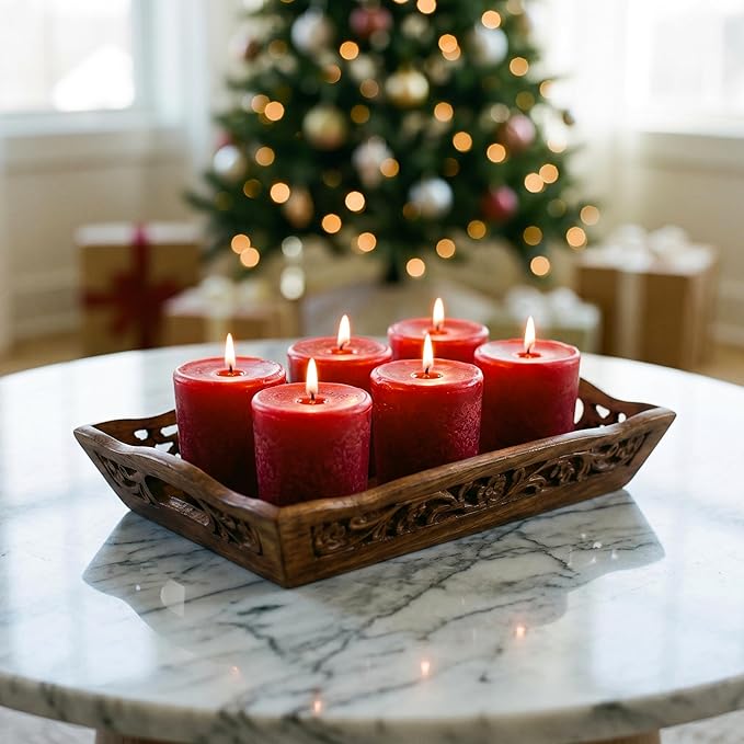 Aroma Naturals Votive Candles Essential Oil, Peace Ruby Holiday - Image 4