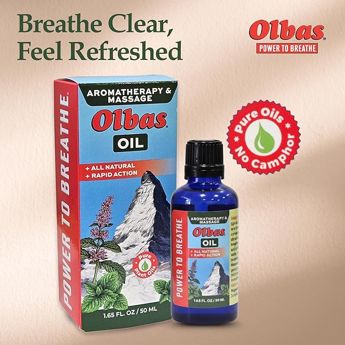 Olbas Massage and Aromatherapy Oil, 1.65 Fl Oz, body massage oil, Swiss Herbal - Image 7