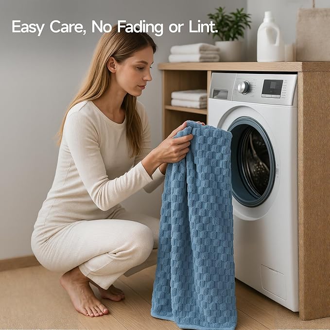 REDKISS Microfiber Bath Towels of 4-27x55 Inches Bath Towel Large, Highly - Image 4