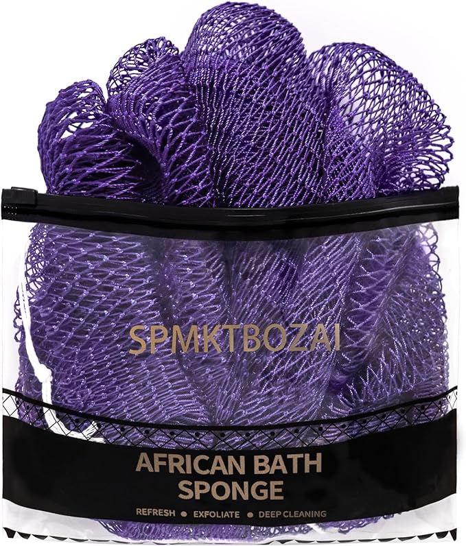 SPMKTBOZAI African Net Sponge Authentic, Loofah Exfoliating Body Scrubber Bath by SPMKTBOZAI
