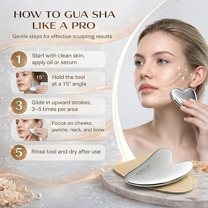 3-in-1 Stainless Steel Facial Set, Precision Metal Eye Cream Applicator & - Image 6