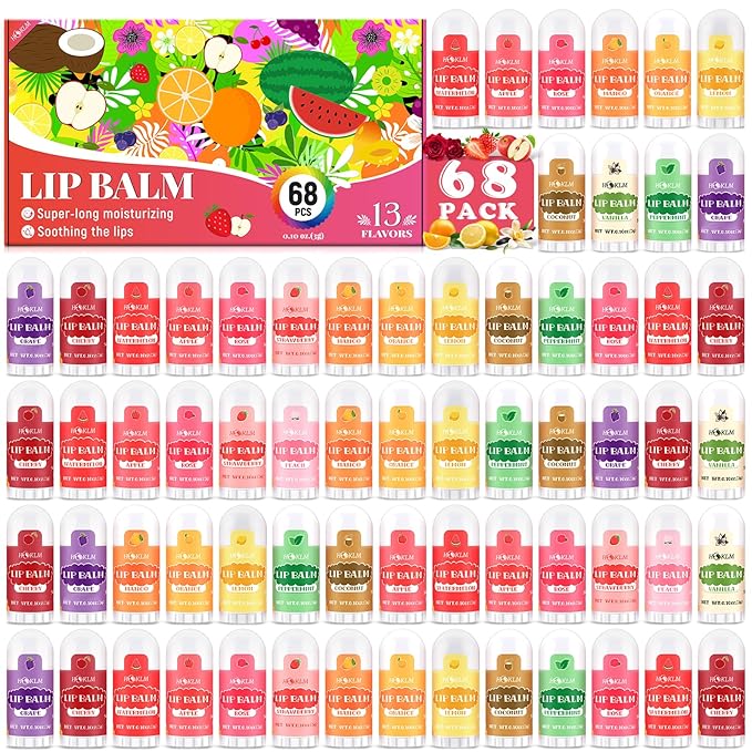 Mini Lip Balm 68 Pack, Natural Lip Balms by Unknown