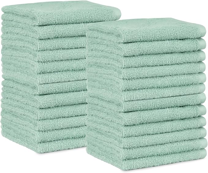 Amazon Basics Highly Absorbent, Fast Drying 100% Cotton Washcloths by AmazonBasics