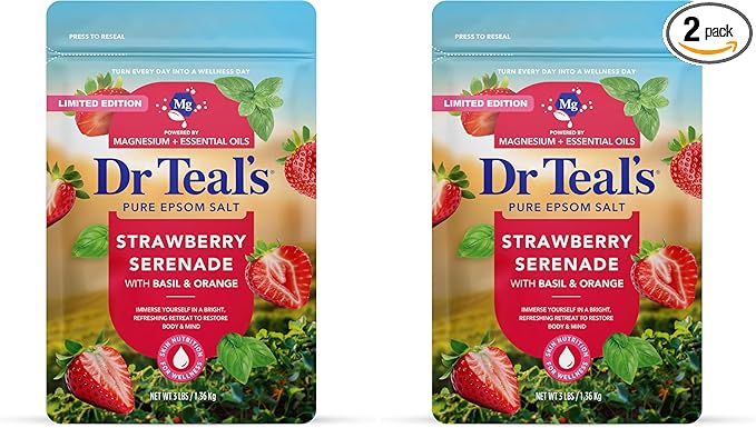 Dr Teal's Epsom Salt Magnesium Soak, Strawberry Serenade by Unknown