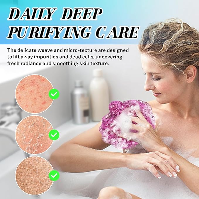African Net Sponge Authentic Exfoliating Body Scrubber - Image 5