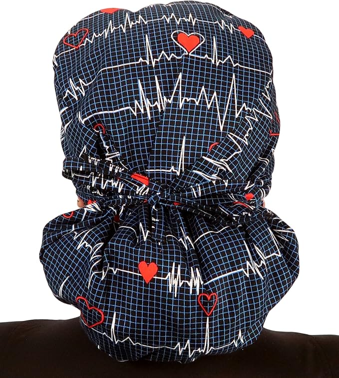 Sparkling EARTH Big Hair Ponytail Classic Surgical Style Scrub Working Cap - Image 2