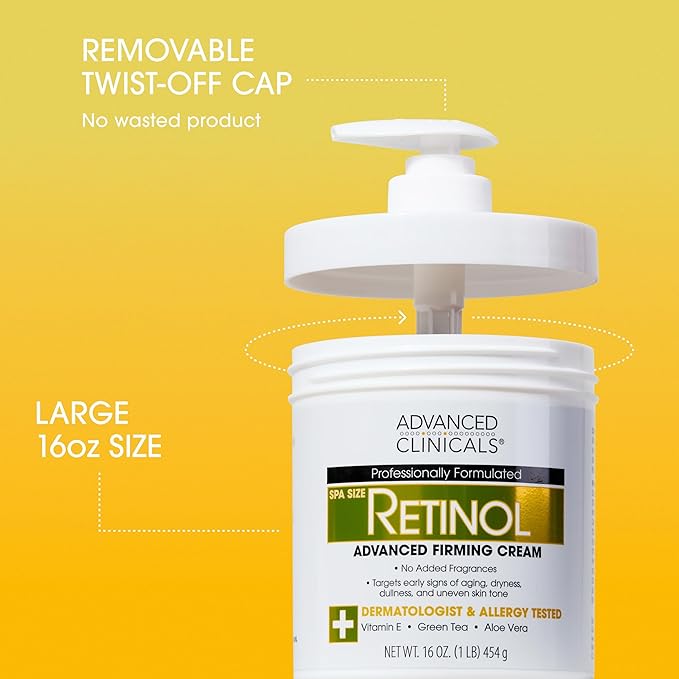 Advanced Clinicals Retinol Body Cream + Hyaluronic Acid Moisturizer 2pc - Image 2