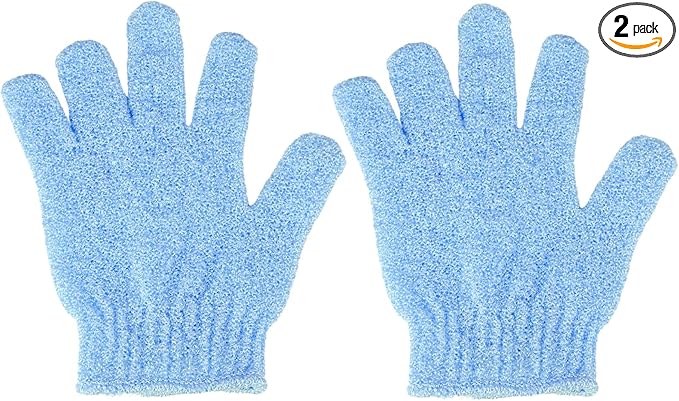 2 Pcs Shower Gloves, Exfoliating Gloves, Exfoliating Mitt, Exfoliating Body by CREHODEC