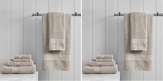 Madison Park Organic 100% Cotton Bathroom Towel Set, Hotel & Spa Quality Highly by MADISONPARK