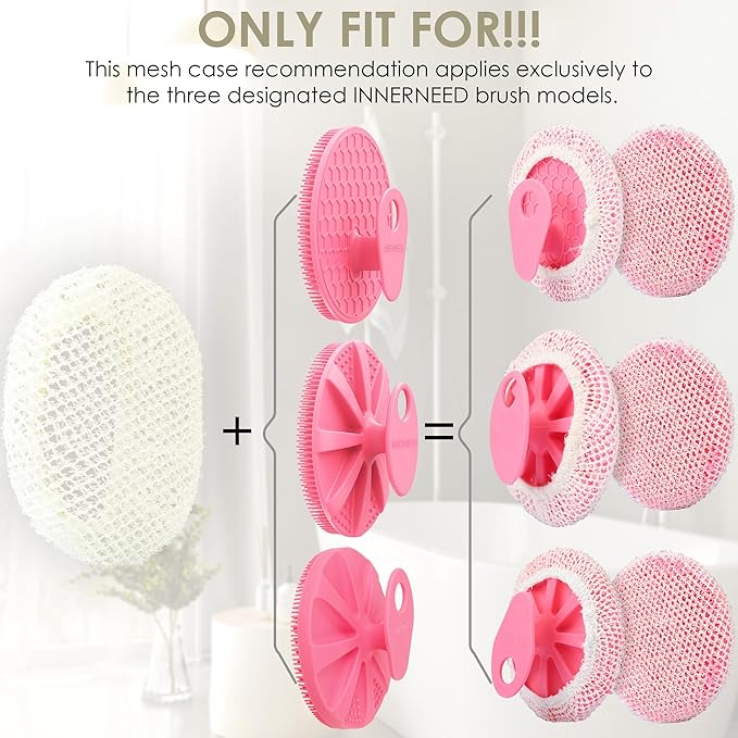 INNERNEED Exfoliating Net Cover Sponge Bath Scrubbing Loofah Rough Washcloth - Image 6