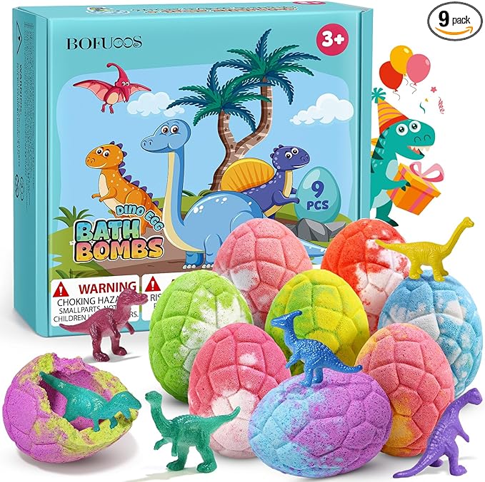 Dinosaur Bath Bombs for Kids by BofuoosBathSpa