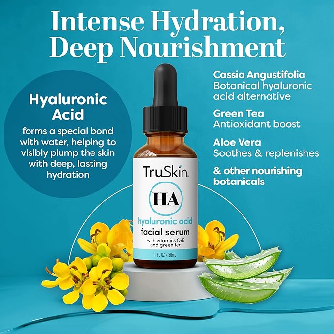 TruSkin Hyaluronic Acid Serum for Face – 7 Ultra-Hydrating Ingredients – - Image 2