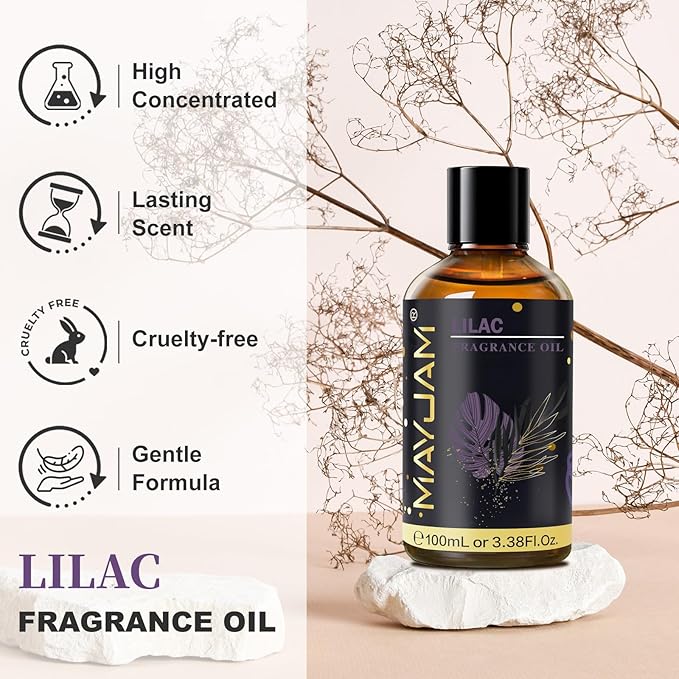 Lilac Fragrance Oil Essential Oil, MAYJAM 3.38FL.OZ Lilac Oil - Image 2