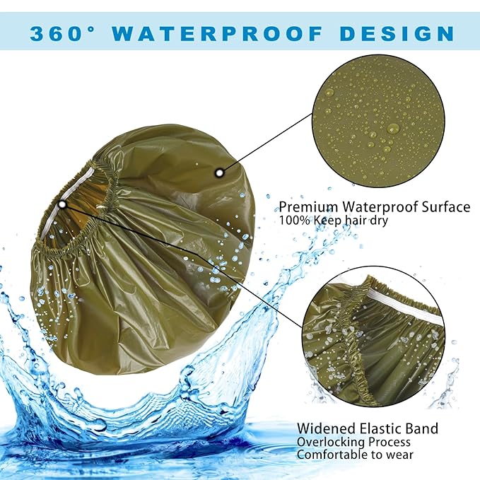 Jumbo Size Shower Cap 2 PCS Waterproof Shower Caps - Image 7
