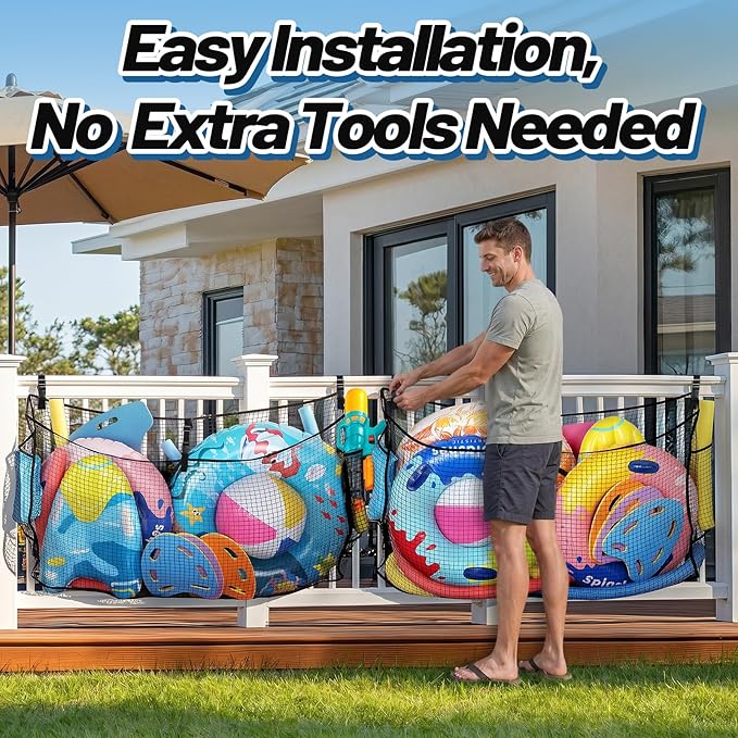 2Pcs Large Pool Float Toy Storage Net - Image 5