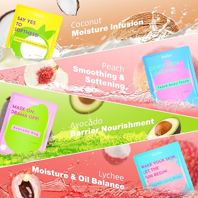 ZealSea Clean Beauty Face Masks Skincare, Minimalism 15 Ingredients Sheet Mask - Image 5