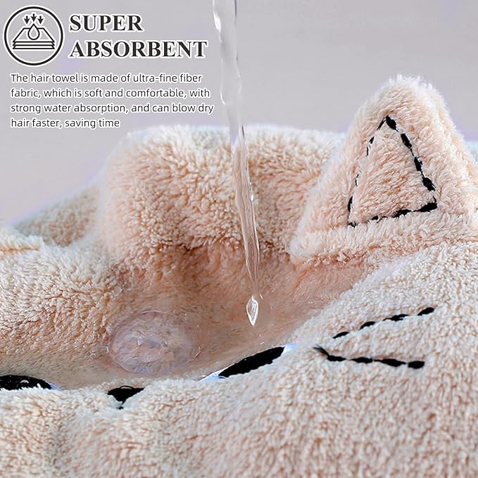 2Pack Microfiber Hair Towel Wrap - Image 8