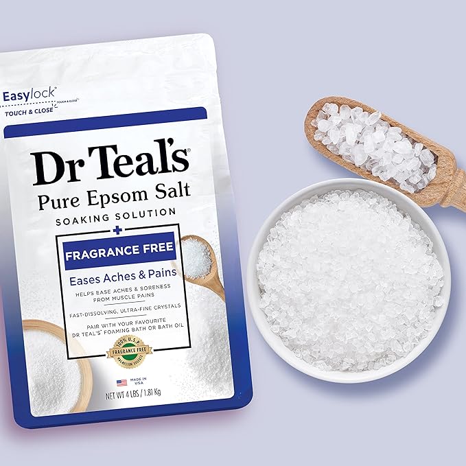Dr Teal's Pure Epsom Salt Soak, Fragrance Free, 4 lbs - Image 10