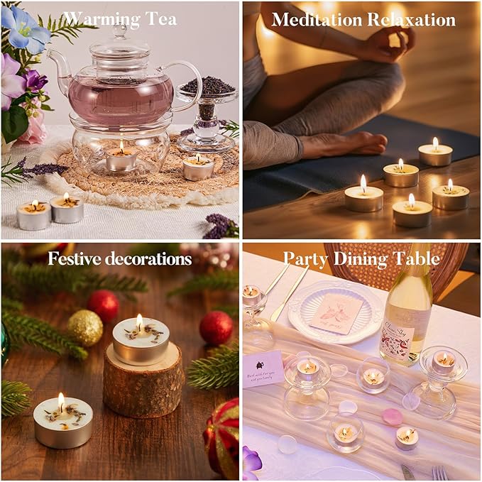 48 Pack Lavender Scented Tealight Candles - Image 8