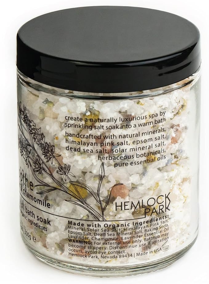 Hemlock Park Soothe Essential Oil Bath Soak | Naturally Soothing Mineral Sea - Image 3