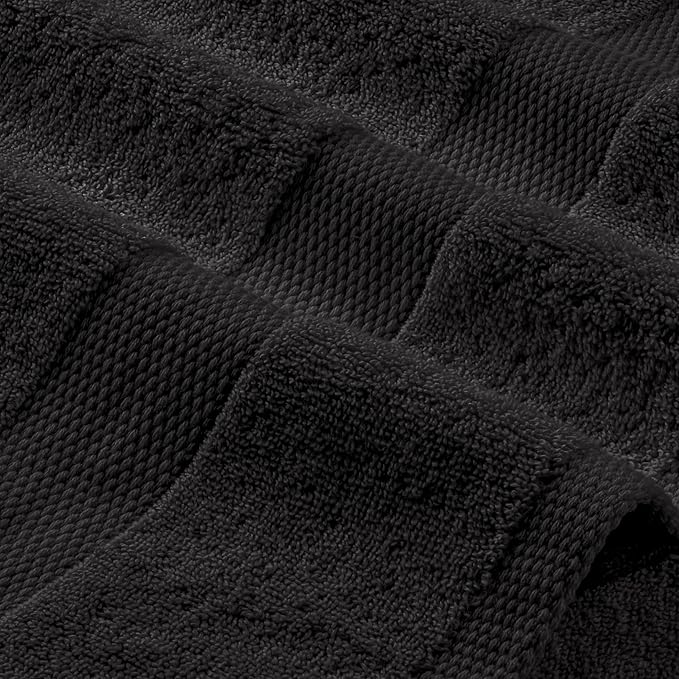 White Classic Wealuxe Black Washcloths 24 Pack - Image 8