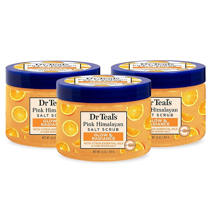 Dr Teal's Pink Himalayan Salt Body Scrub, Glow & Radiance by DrTeals
