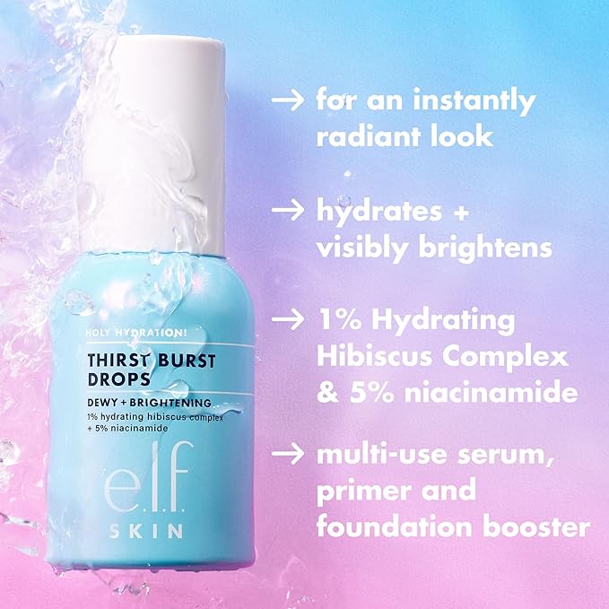 e.l.f. SKIN Holy Hydration! Thirst Burst Drops Mini, Serum - Image 2