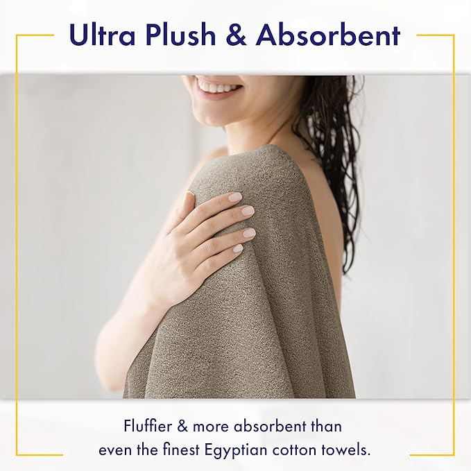 Alusa Home Ultra Soft & Plush Viscose from Bamboo Bath Sheets - Image 3