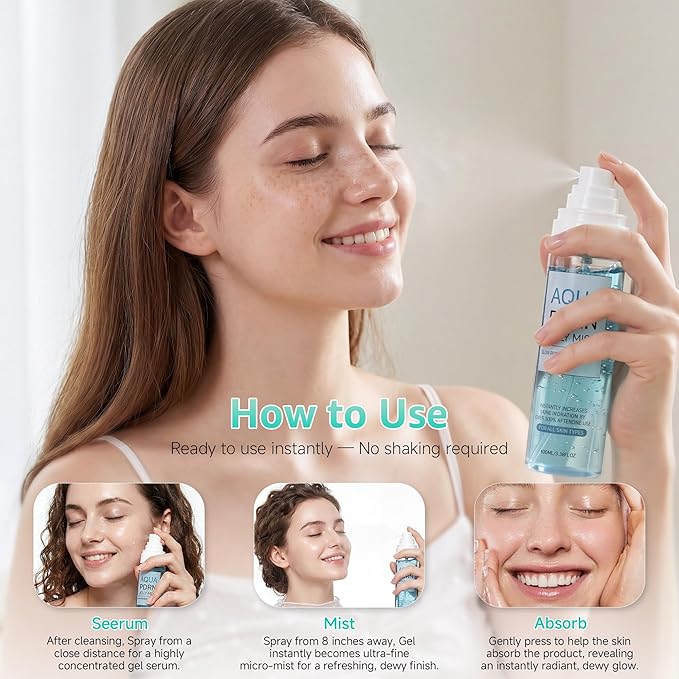 PDRN Jelly Mist Serum, Ultra-Fine Hydrating Face Mist Spray, Face Spray Mist - Image 7
