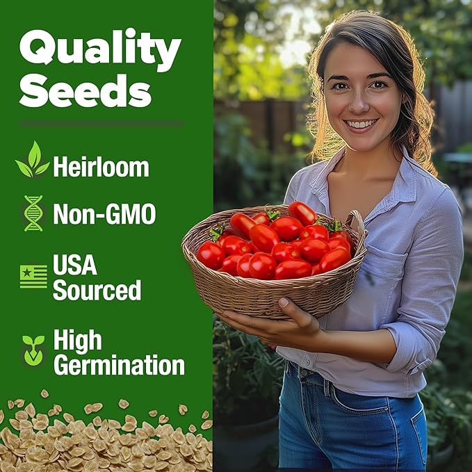 HOME GROWN San Marzano Tomato Seeds 132+ Heirloom Non-GMO Seeds - Image 2