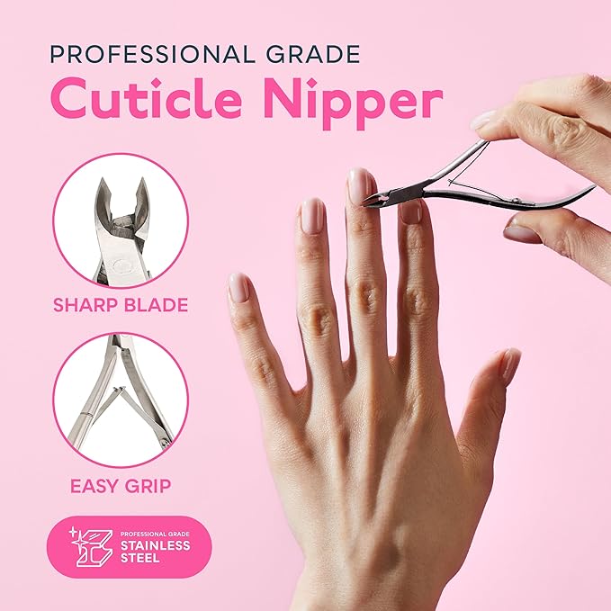 SUNUV 4PCS Cuticle Nippers, Cuticle Pusher - Image 3