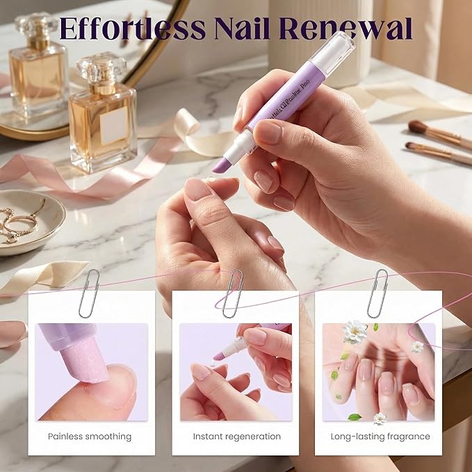 4-in-1 Cuticle Oil Pusher Pen, 2026 New Cuticle Pusher Oil Pen Nail Cuticle Pen - Image 4