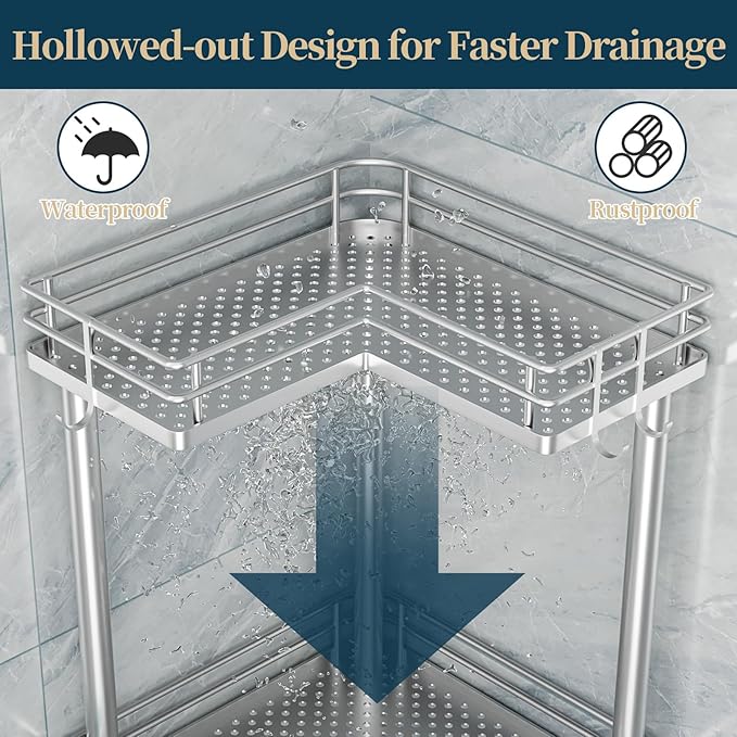 Consumest Corner Shower Caddy Standing - Image 4