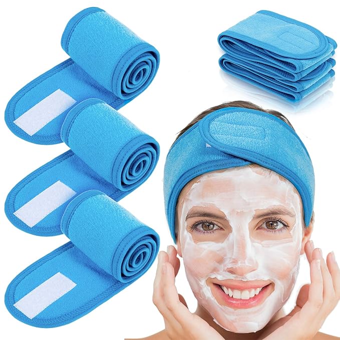 Whaline 4 PCS Spa Headband, Make up Hair Band, Stretch Terry Cloth Headband by Whaline