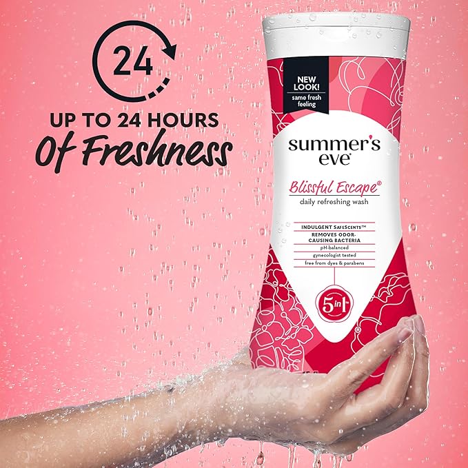 Summer's Eve Blissful Escape All-Over Daily Feminine Wash, pH-Balanced Body Wash - Image 4