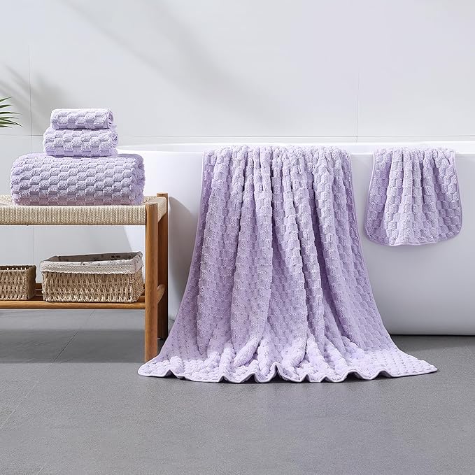 Extra Large Bath Towel Set of 6, Oversized Bath Sheet Super Soft Highly - Image 3