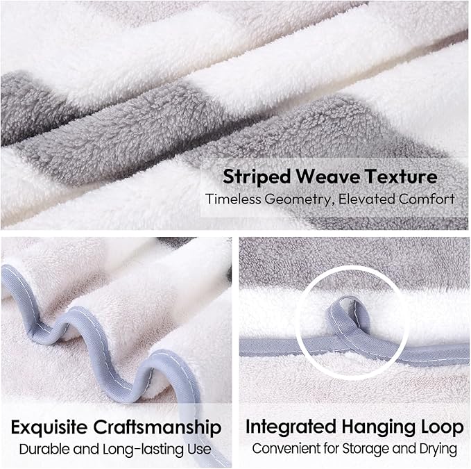 JML Microfiber Bath Towels Set of 2, Super Absorbent, Fast Drying Large Bath - Image 3