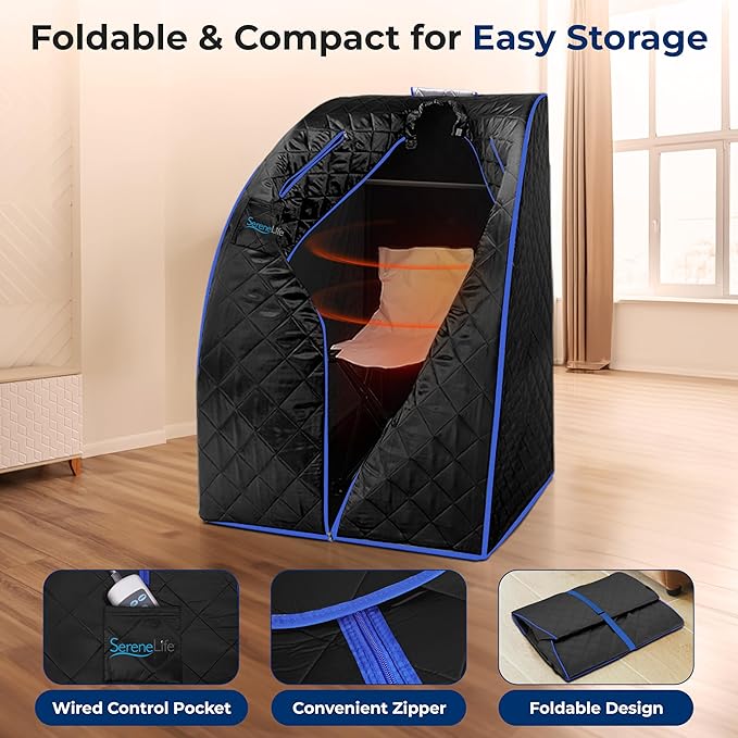 SereneLife Portable Sauna Box for Home, Infrared Sauna Tent - Image 8