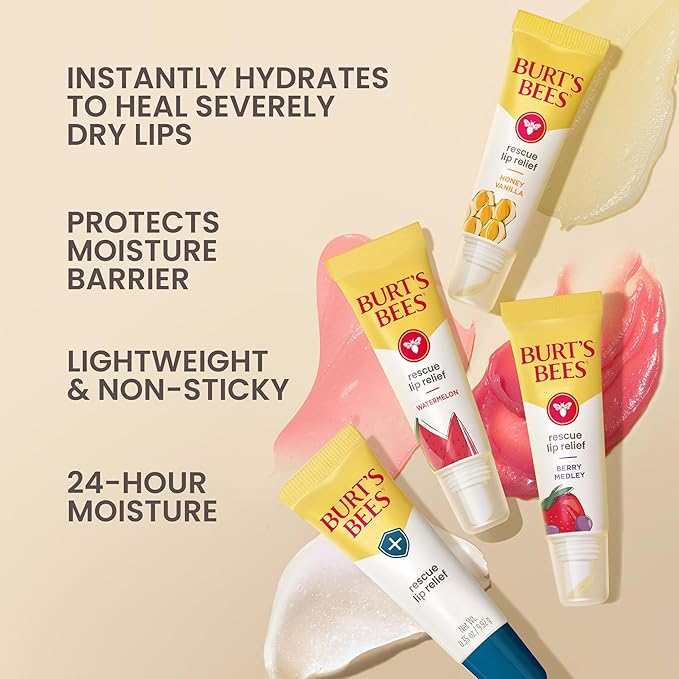 Burt's Bees Rescue Lip Relief, Berry Medley, Hydrating Lip Balm - Image 2