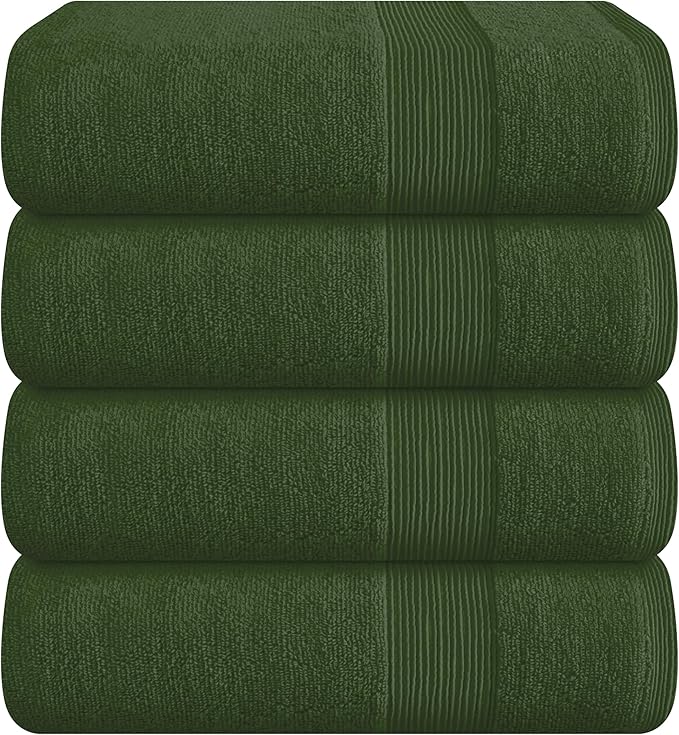 Belizzi Home 4 Pack Bath Towel Set 27x54, 100% Ring Spun Cotton, Ultra Soft by Unknown
