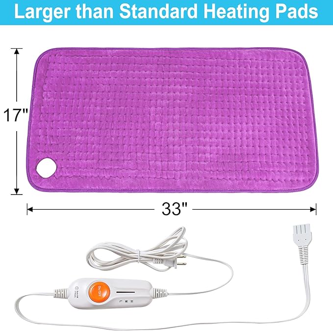 Boileau Electric Heating Pad for Back Pain and Period Cramps Relief, 3 Heating - Image 9