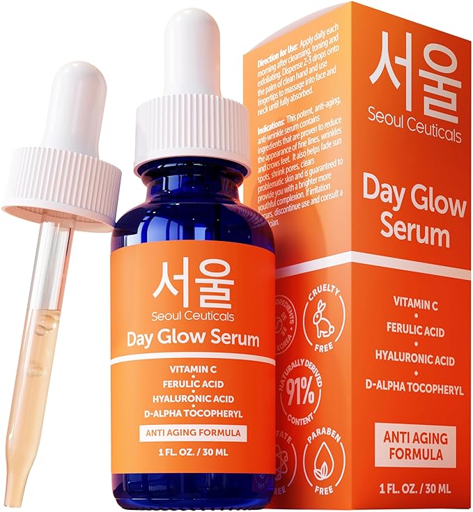SeoulCeuticals Korean Skin Care 20% Vitamin C Hyaluronic Acid Serum + CE by SeoulCeuticals