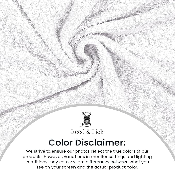 Reed&Pick 24 Pack White Hand Towels 100% Cotton Spa Towels 16x26 inches Highly - Image 2