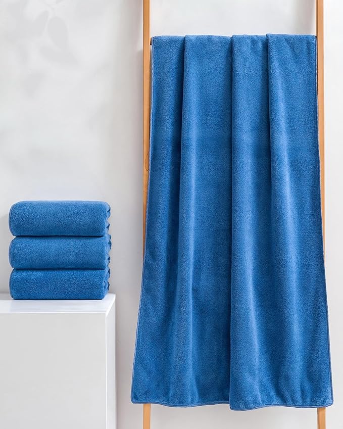 sakano 4-Piece Bath Towel Set, Quick-Dry Absorbent Lint Free & Launder Soft - Image 3