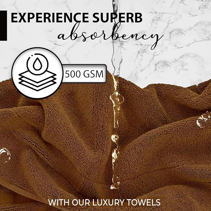 KAHAF COLLECTION 100% Cotton Bath Towels, 24x48 Pack of 6 Towels, Quick Dry - Image 2