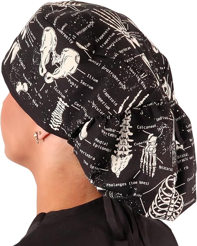 Sparkling EARTH Big Hair Ponytail Classic Surgical Style Scrub Working Cap - Image 7